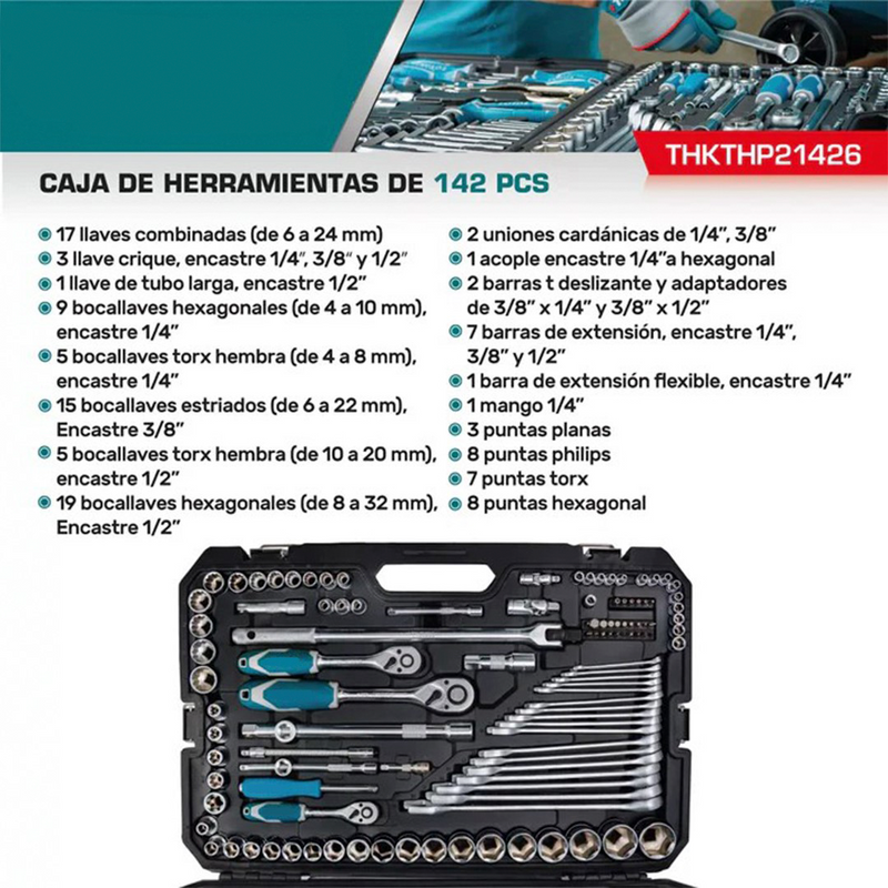 KIT ORIGINAL: PISTOLA DE IMPACTO + CAJA HERRAMIENTA 142 PIEZAS 2.0 - PROMOCION CIERRE DE LA TIENDA - ENVÍO GRATIS SOLO HOY