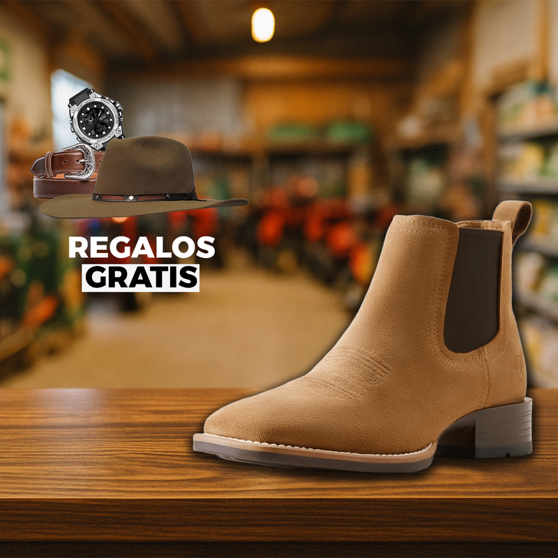 KIT Bota Ortopédica Bravado con caña media en 100% cuero bovino + REGALOS Brutos: Sombrero Pralana, Reloj y Cinturón  | PROMOCIÓN ESPECIAL 30 AÑOS - ENVÍO GRATIS