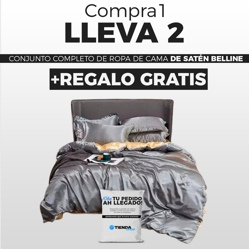 (¡Paga 1, Lleva 2!) Juego de Ropa de Cama de Satén Belline (¡El Confort Que Te Mereces!)