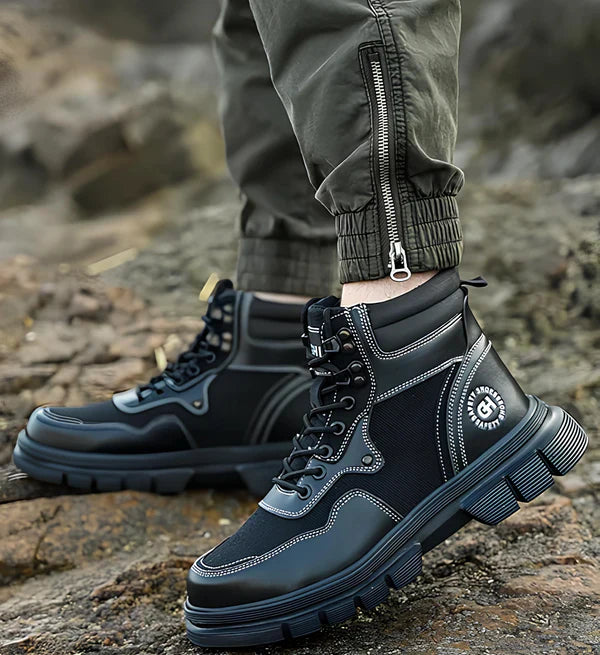 Kit Bota Masculina Durax de Caño Medio en 100% Cuero Legítimo + REGALOS: Reloj Táctico, Cinturón y Cartera | PROMOCIÓN ESPECIAL 30 AÑOS - ENVÍO GRATIS