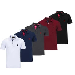 ¡PAGÁ 3, LLEVÁ 5! Kit de Camisas Polo de Sastrería Hilo a Hilo en Seda Color Hielo + 2 REGALOS: 3 Pantalones y un Reloj | PROMOCIÓN ESPECIAL 30 AÑOS - ENVÍO GRATIS