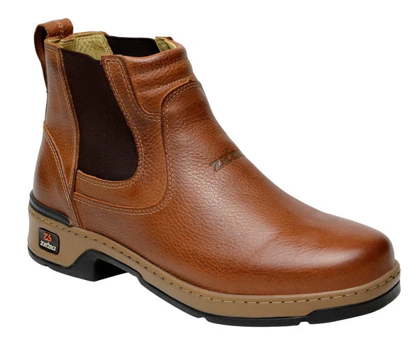 KIT BOTA ORTOPÉDICA MASCULINA ZAMU EN 100% CUERO VACUNO + REGALOS: CINTURÓN, GORRA Y BILLETERA