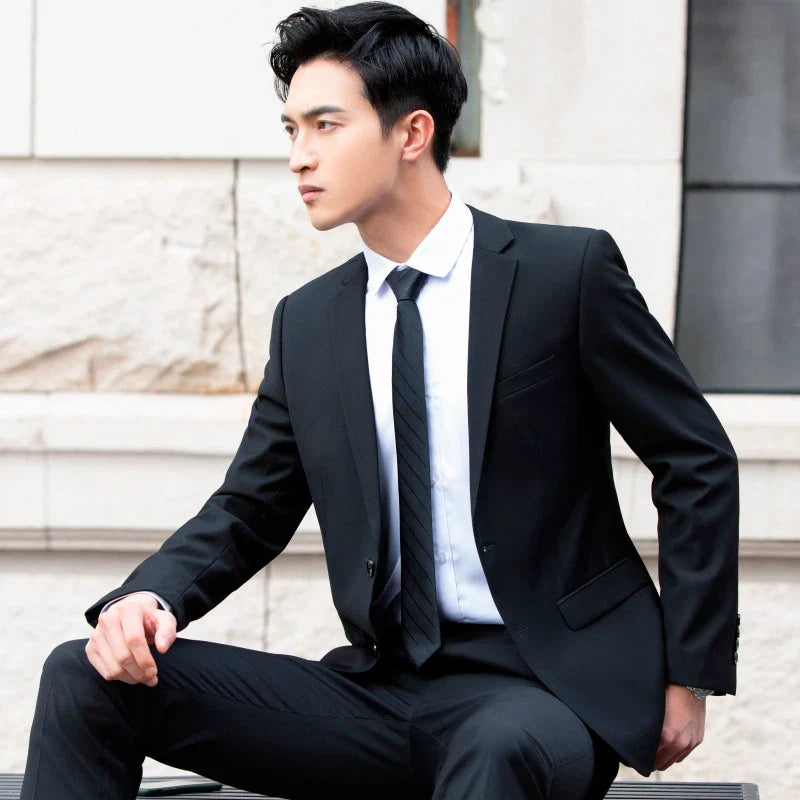 Conjunto de traje formal completo en tela Oxford Canvedish | REGALO: Corbata | PROMOCIÓN ESPECIAL 30 AÑOS - ENVÍO GRATIS