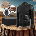 Kit Chaqueta Maverick de Cuero Legítimo y Robusto + REGALOS: Sombrero, Cinturón y Reloj | PROMOCIÓN ESPECIAL 30 AÑOS - ENVÍO GRATIS