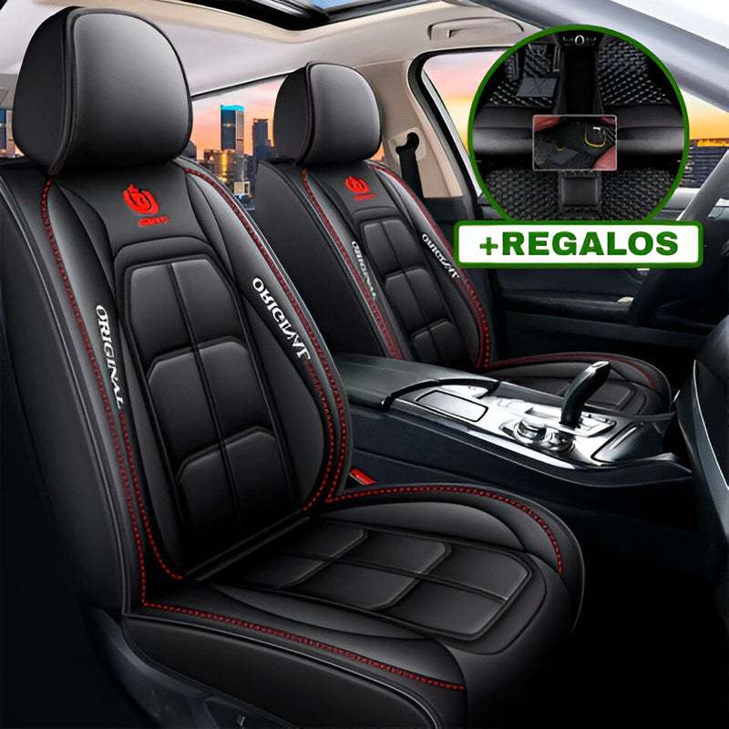 Compra 1 y llévate 3 Funda para Asiento de Auto Nuke de Cuero Legítimo Universal + REGALO: Alfombra Completa | PROMOCIÓN ESPECIAL 30 AÑOS - ENVÍO GRATIS
