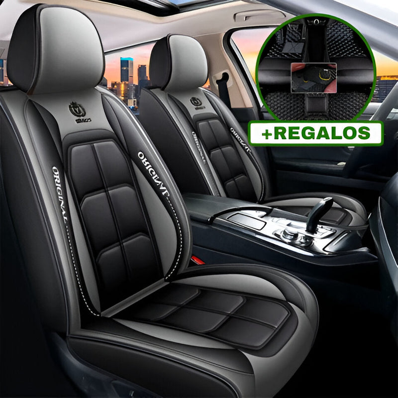 Compra 1 y llévate 3 Funda para Asiento de Auto Nuke de Cuero Legítimo Universal + REGALO: Alfombra Completa | PROMOCIÓN ESPECIAL 30 AÑOS - ENVÍO GRATIS