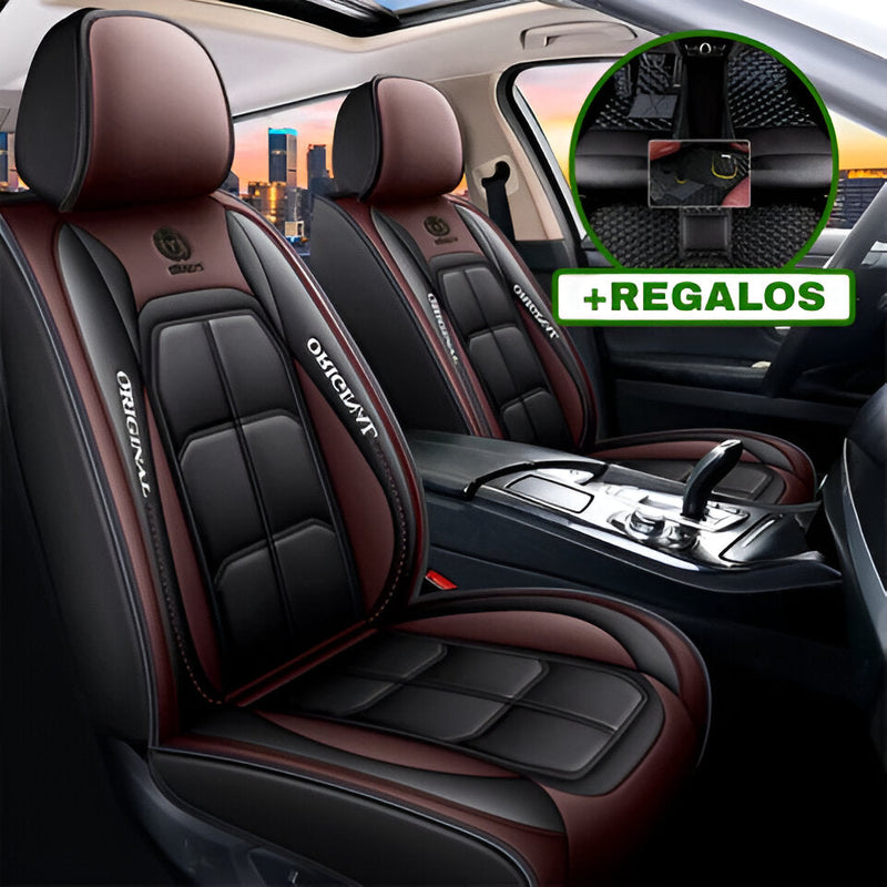 Compra 1 y llévate 3 Funda para Asiento de Auto Nuke de Cuero Legítimo Universal + REGALO: Alfombra Completa | PROMOCIÓN ESPECIAL 30 AÑOS - ENVÍO GRATIS