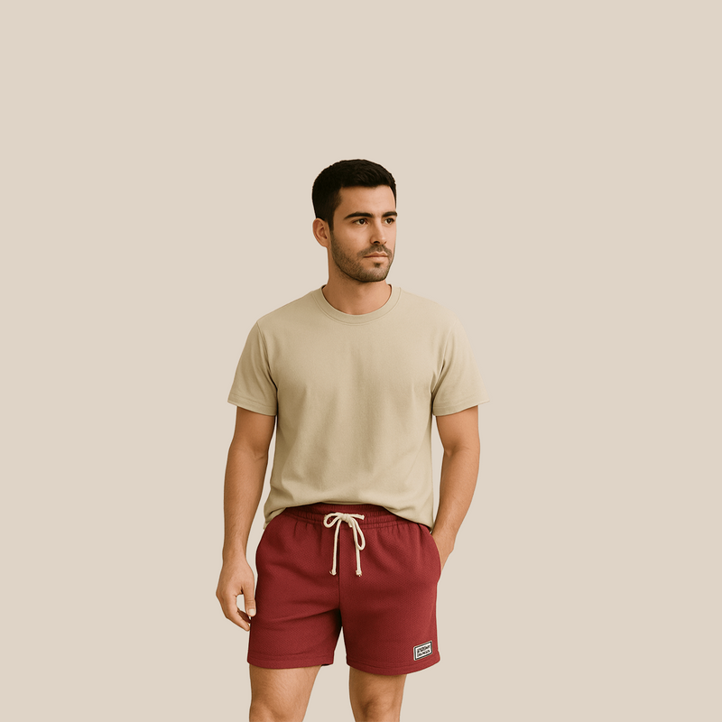 Conjunto de 5 Camisetas T-Shirt Anti Olor Lisas + 5 Pantalones Cortos de Lino | PROMOCIÓN ESPECIAL 30 AÑOS - ENVÍO GRATIS