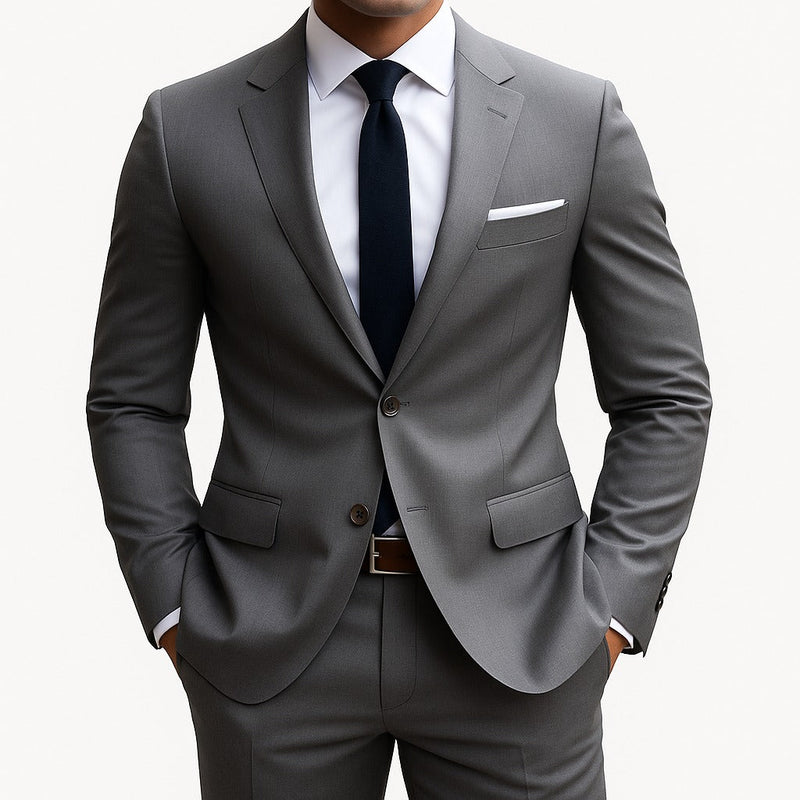 Conjunto de traje formal completo en tela Oxford Canvedish | REGALO: Corbata | PROMOCIÓN ESPECIAL 30 AÑOS - ENVÍO GRATIS