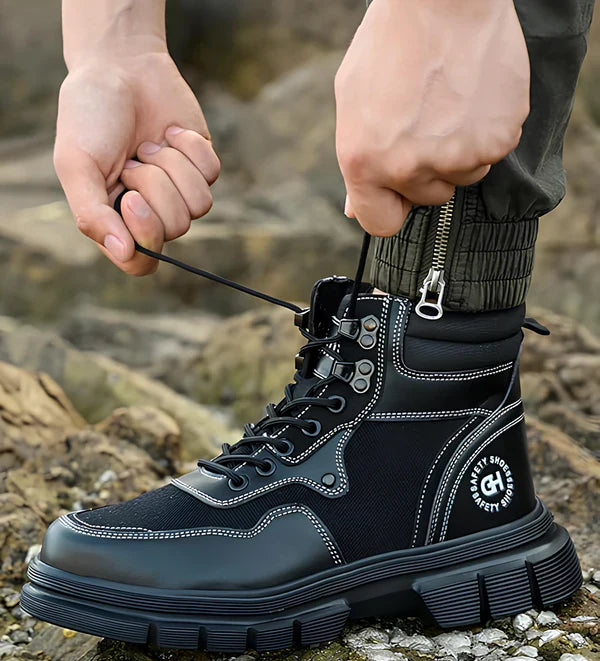 Kit Bota Masculina Durax de Caño Medio en 100% Cuero Legítimo + REGALOS: Reloj Táctico, Cinturón y Cartera | PROMOCIÓN ESPECIAL 30 AÑOS - ENVÍO GRATIS