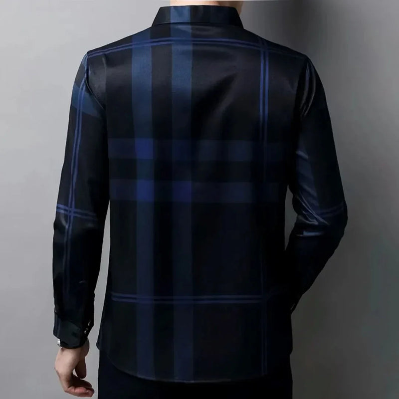 Camisa de Hombre de Manga Larga a Cuadros