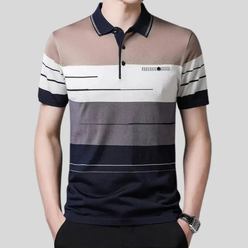 Camisa Polo Rayada para Hombre