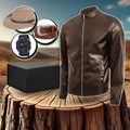 Kit Chaqueta Maverick de Cuero Legítimo y Robusto + REGALOS: Sombrero, Cinturón y Reloj | PROMOCIÓN ESPECIAL 30 AÑOS - ENVÍO GRATIS
